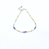 Браслет из девяти терагерцовых камней с золотым напылением